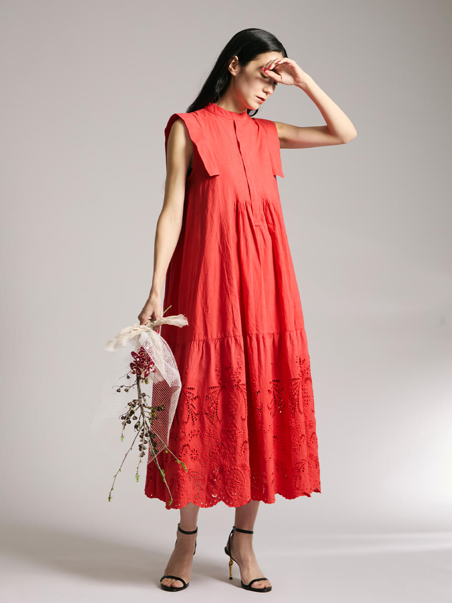 Linen knit one-piece