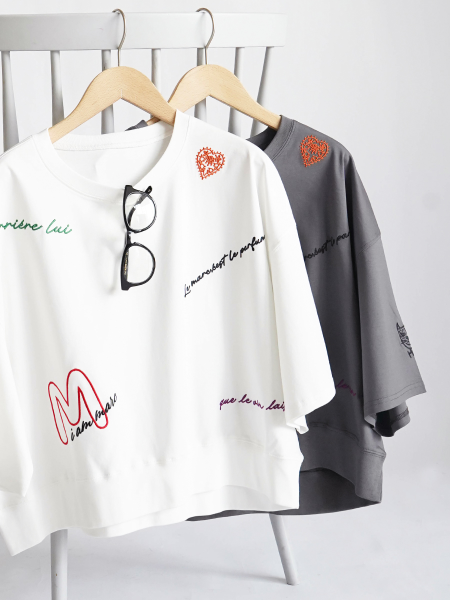 Vin(ヴァン)　パールボタンジレ&ワイドシルエットパンツセットアップ