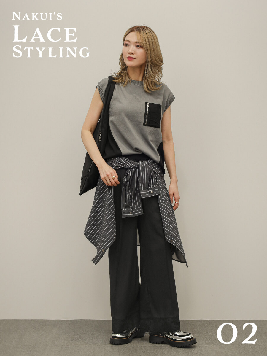 コーディネート,ファッション,スタッフスタイリング,レース