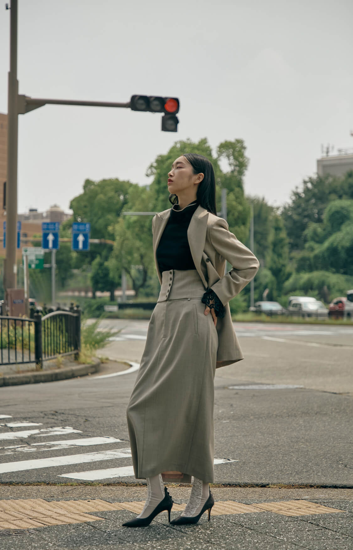 ウールロングジャケット