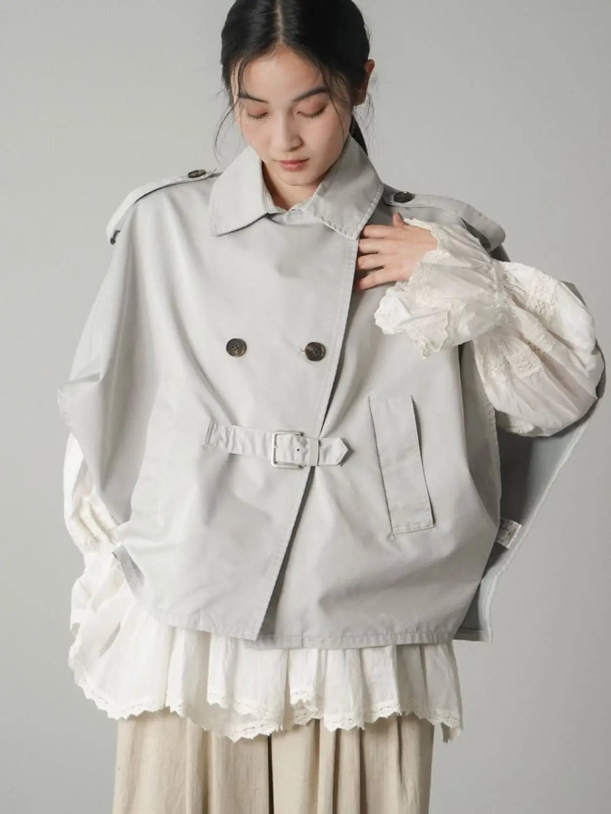 Trench cape jacket