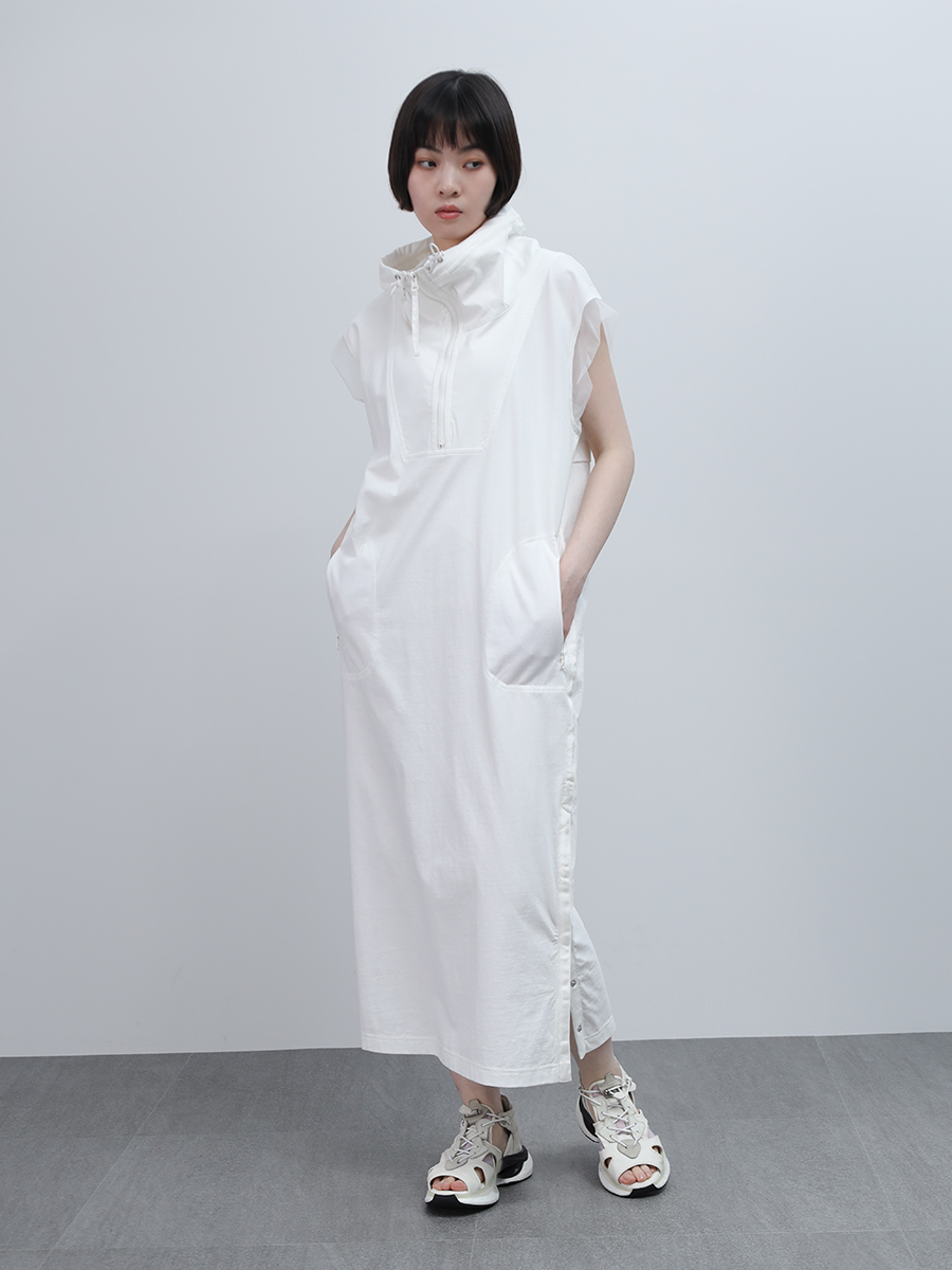 LASUD シアーフレンチスリーブワンピース