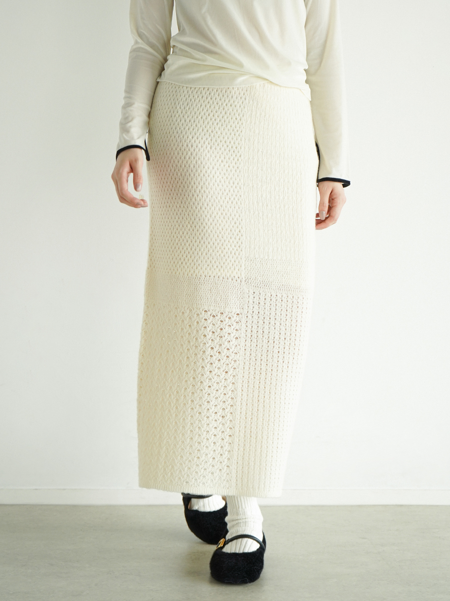 Crinkle velour skirt