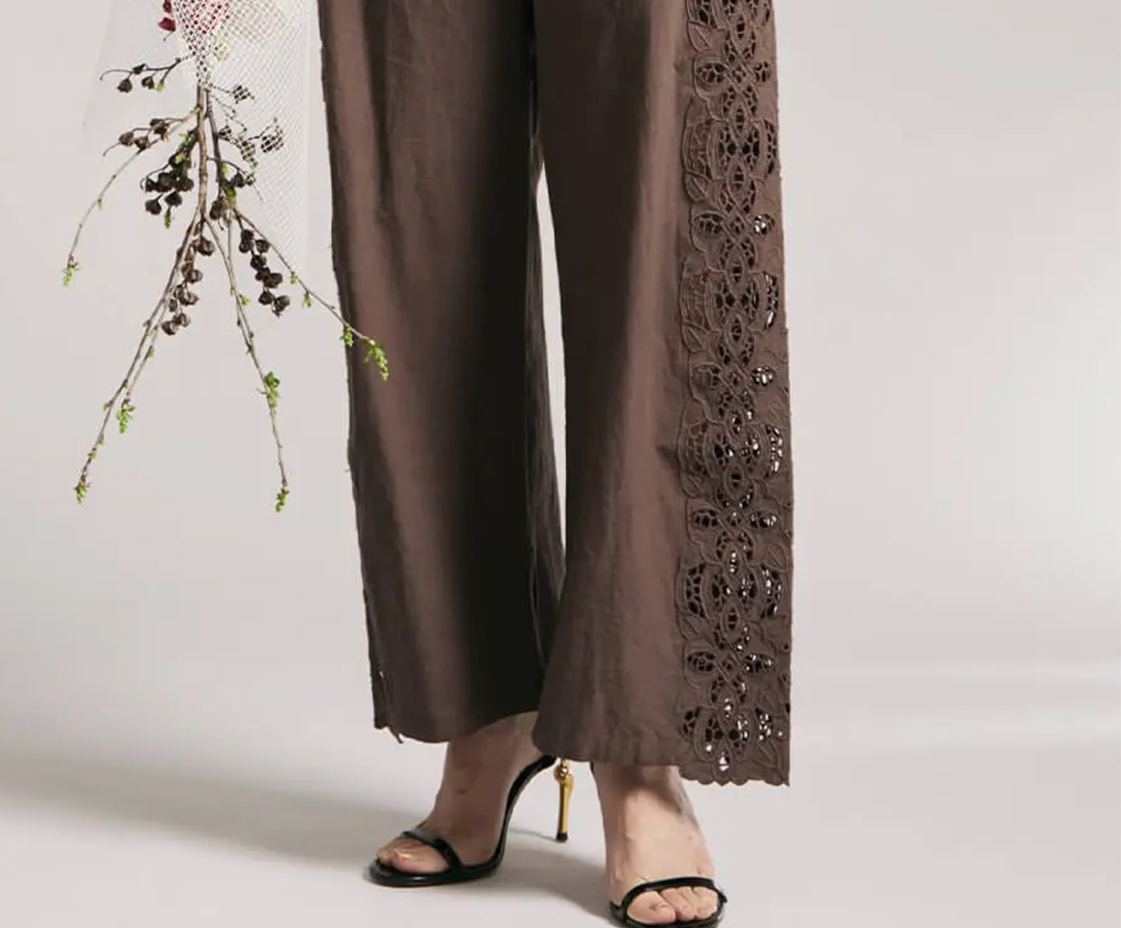 Cutwork pants
