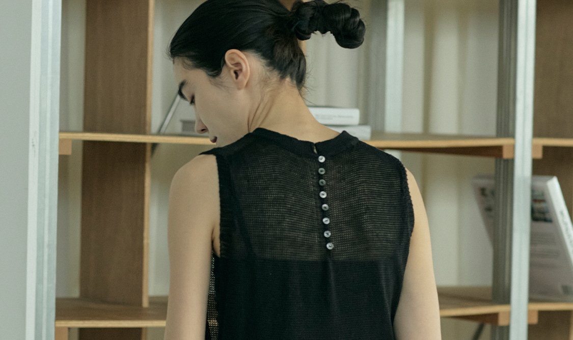 Linen knit one-piece