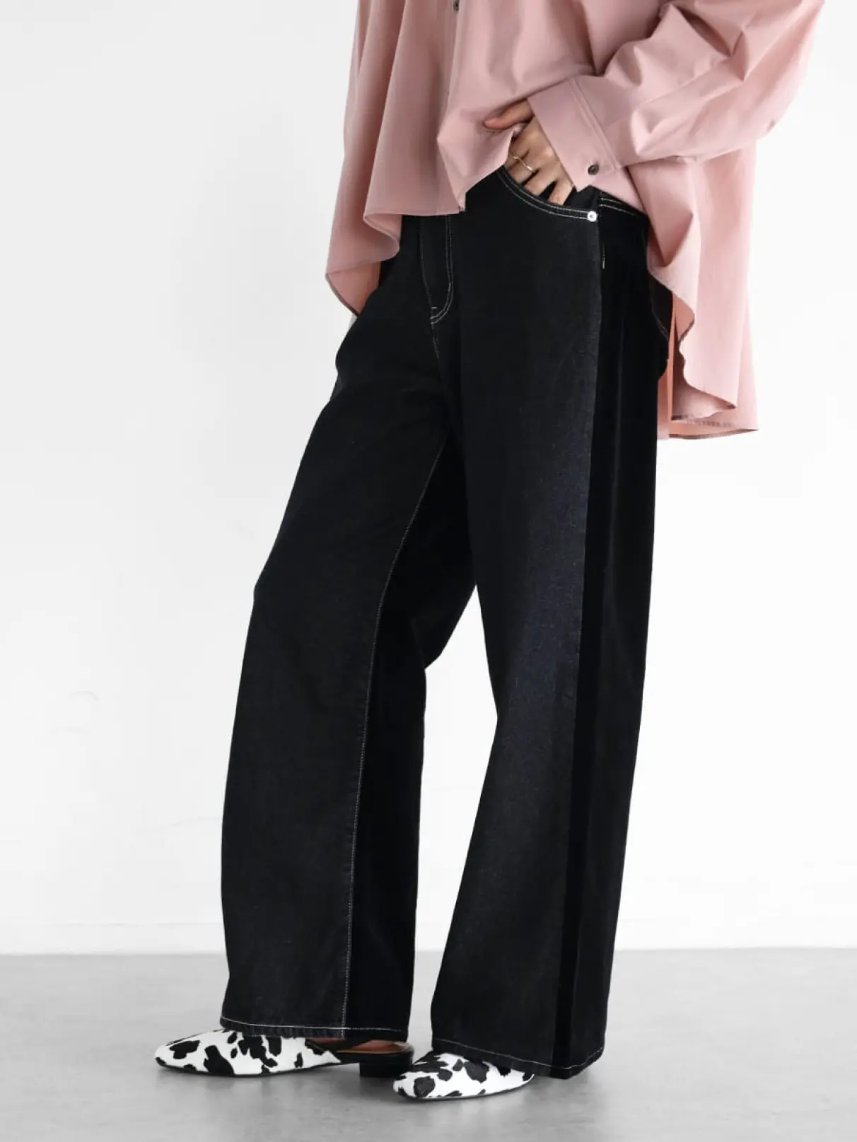 Vin(ヴァン)　コーデュロイドッキングデニムパンツ