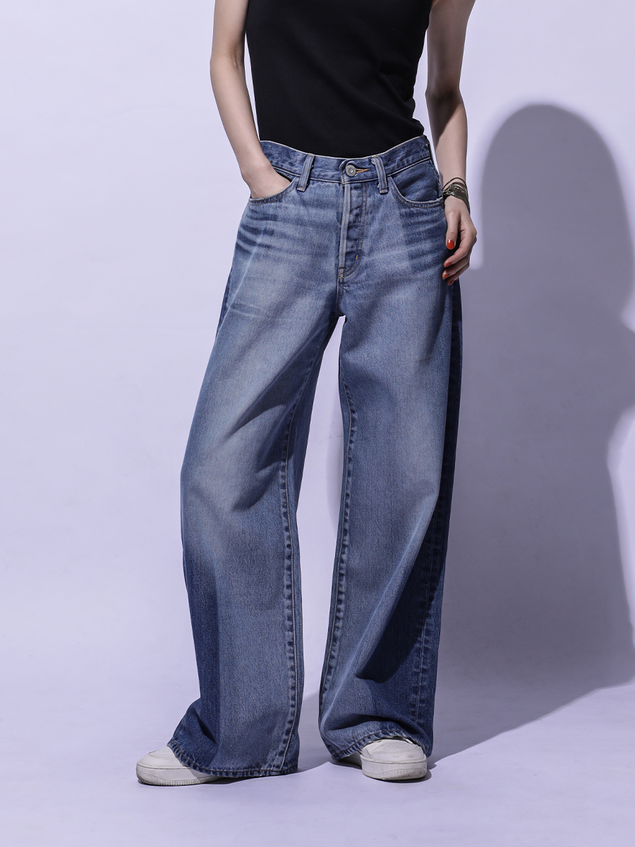Laser Panel Denim Pants