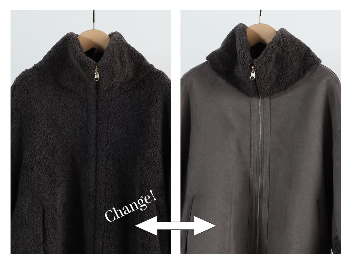 CLOVE ボアアウター リバーシブル