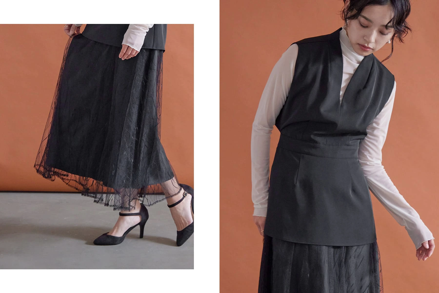【最終値下げ】ヤマダヤpetirobe フリルボレロレイヤードワンピース　結婚式 petirobe '24 spring collection - ｜YAMADAYA STORE