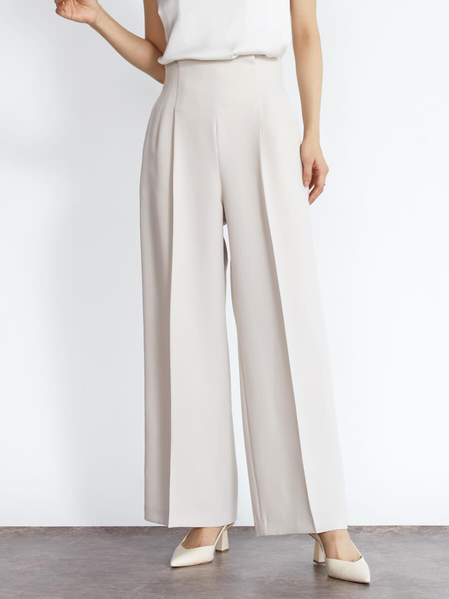 ハイウエストセンタープレスパンツ