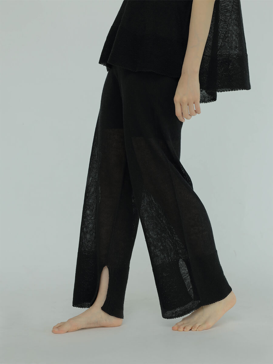 Linen knit pants