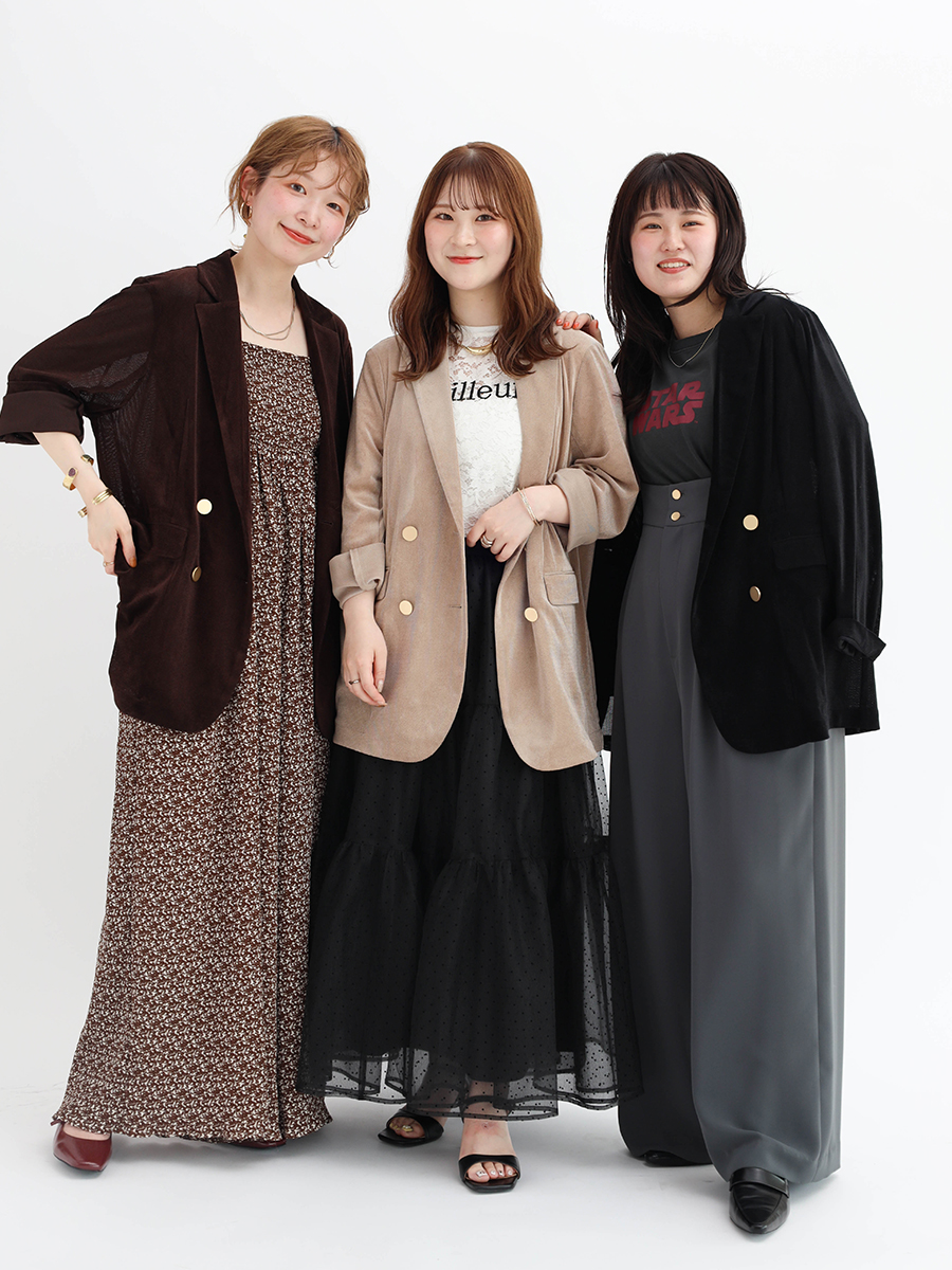 Mesh velour tailored jacket