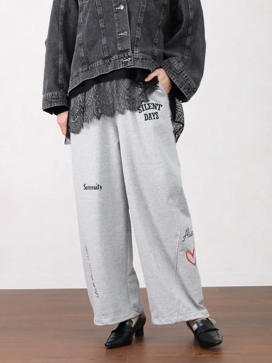 Vin(ヴァン)　レタリングロゴスウェットパンツ
