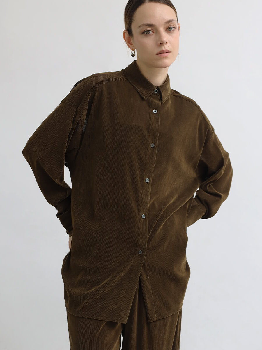 aga setup 25AW ニット ジャケット コードュロイ