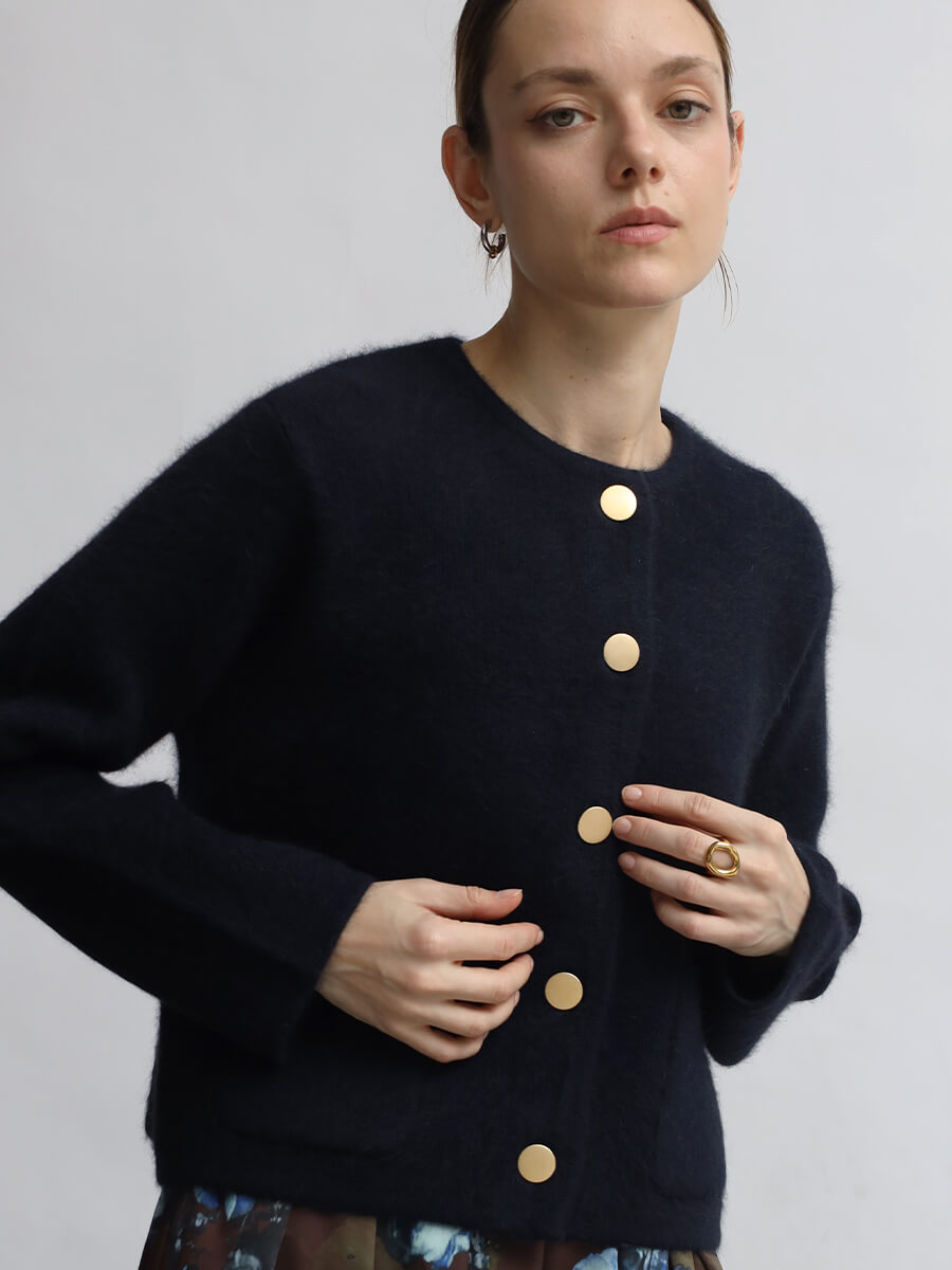 Aga ミドルゲージニット ニット カーディガン newarrival