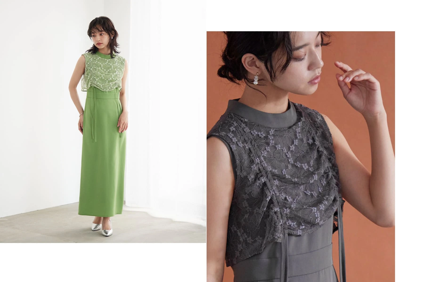 新品タグ付き♡ヤマダヤ　プチローブ　ライトグレー　パールボタンコート petirobe '24 spring collection - ｜YAMADAYA STORE