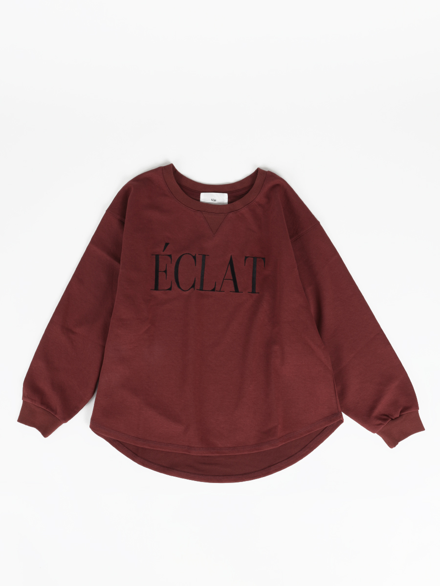 刺繍ロゴラウンドカットトレーナーアップ