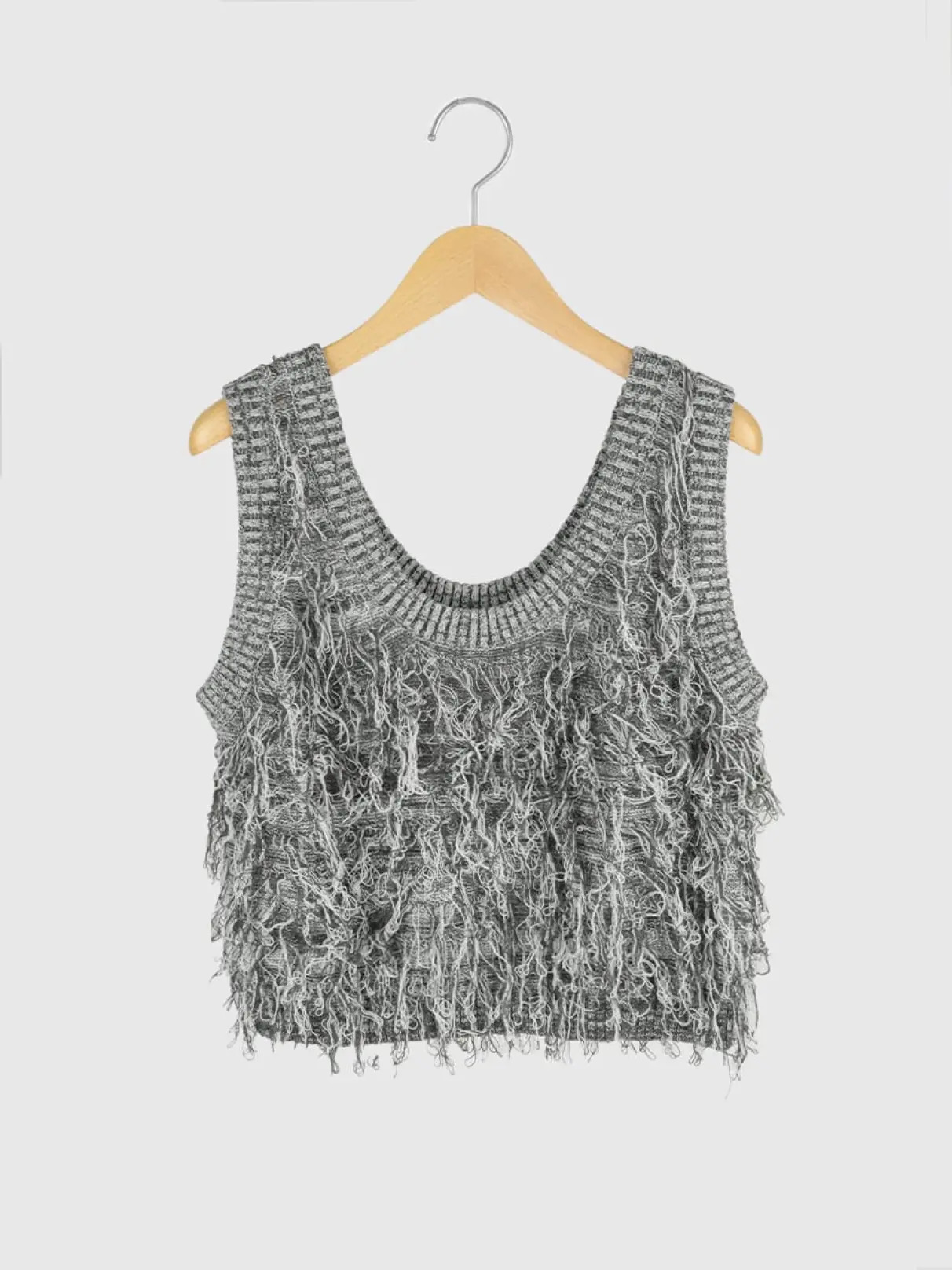 Loop fringe vest