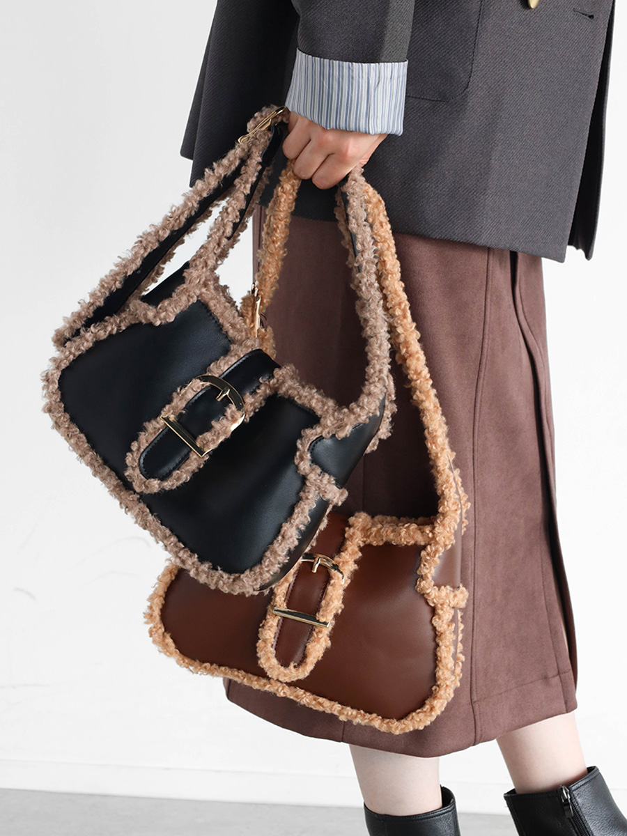 フェイクボアムートンミニバッグ