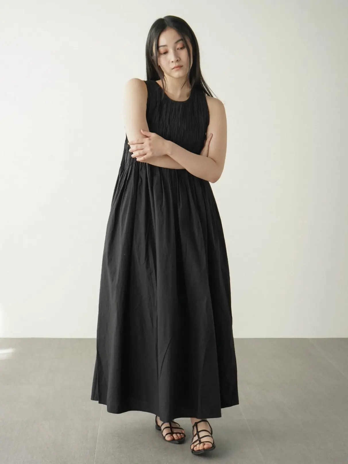 Shirred cotton onepiece