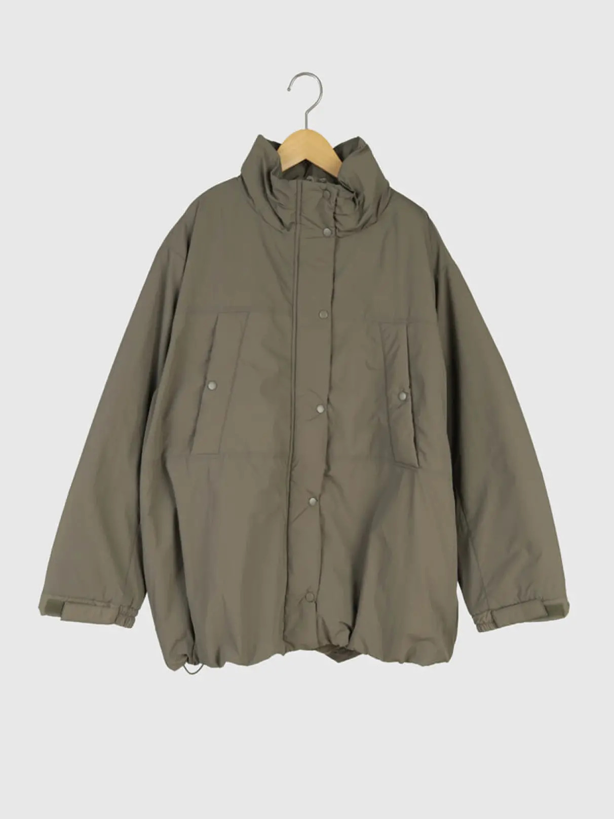Drawstring down jacket