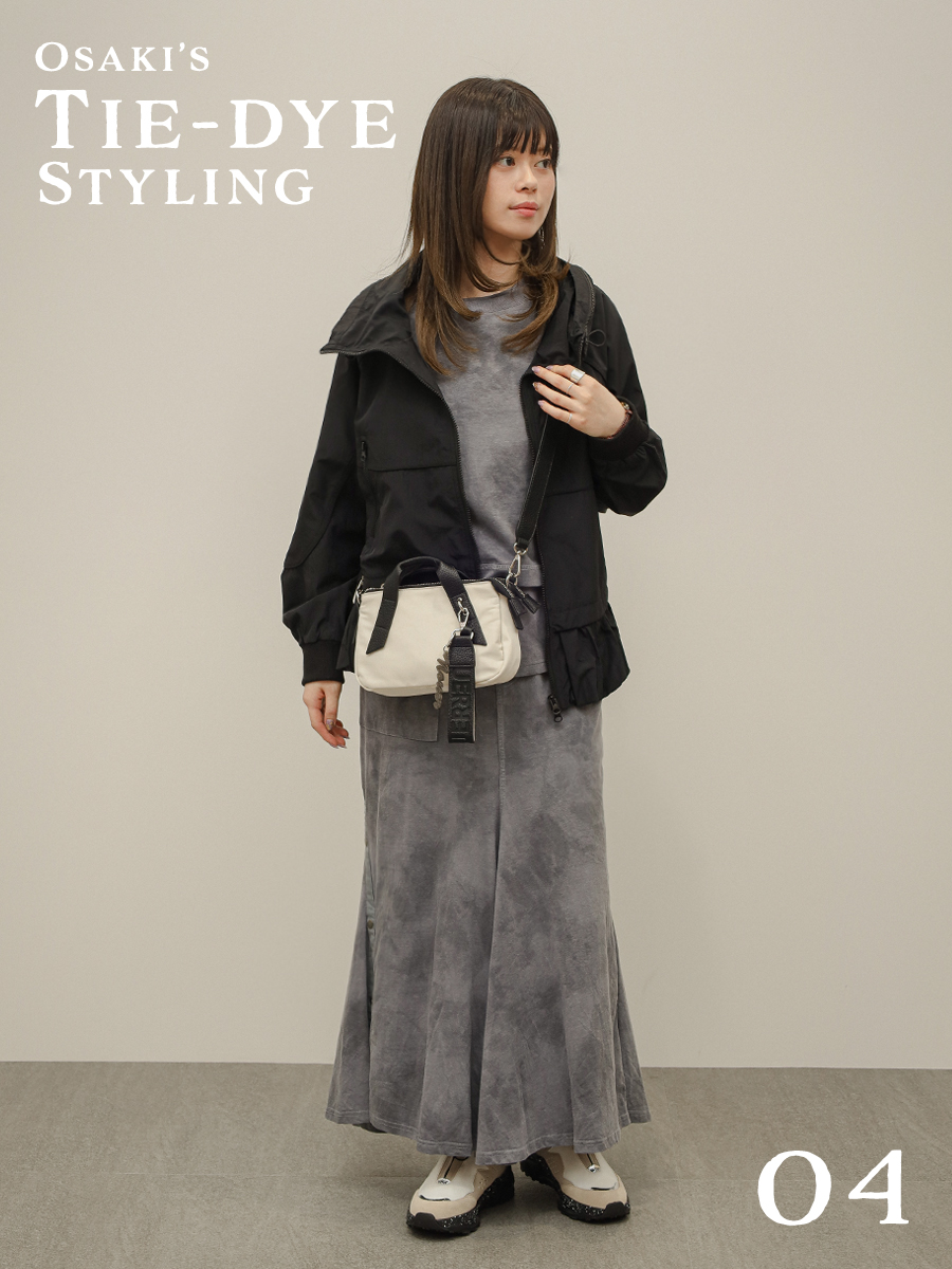 コーディネート,ファッション,スタッフスタイリング,タイダイ柄