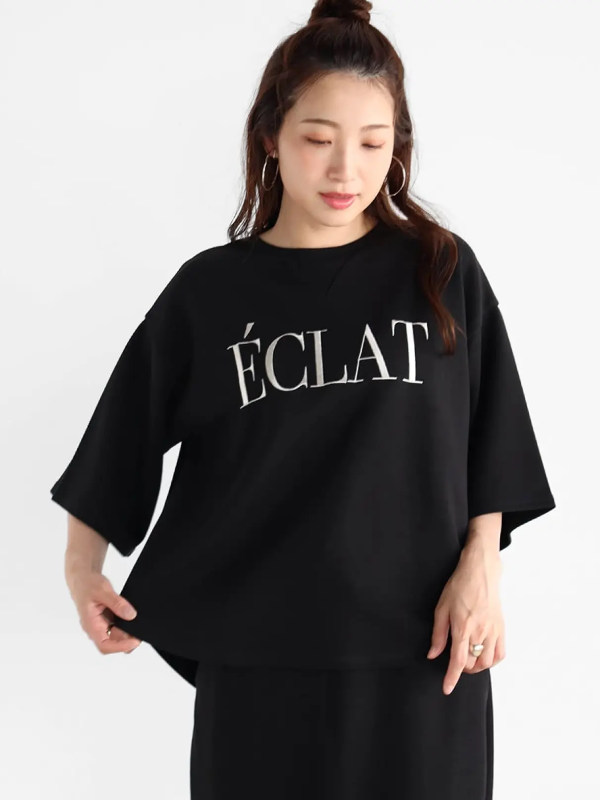 Vin(ヴァン)  刺繍ロゴラウンドカットプルオーバー