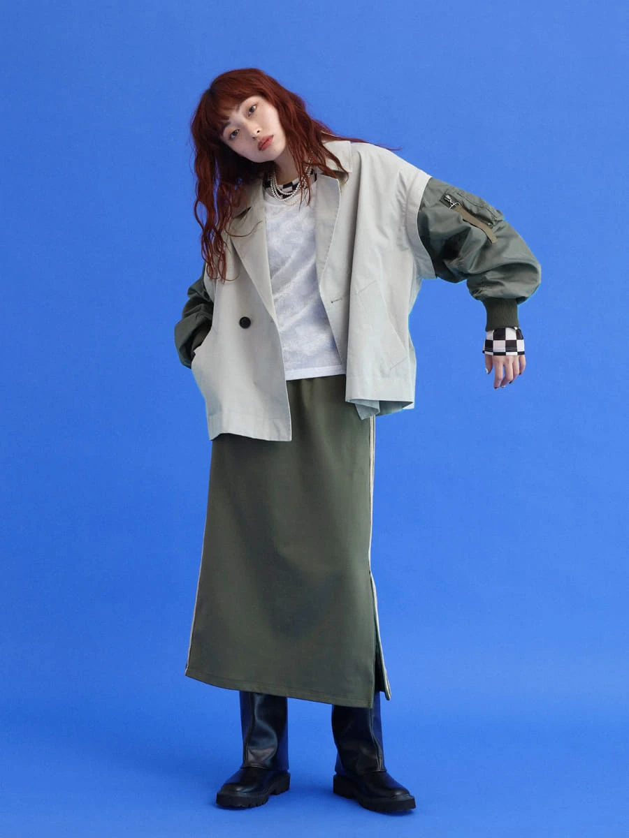 ゆちと　ヤマダヤ　ラディエイトバイカラープリーツパンツ　2025 LASUD｜バイカラーボンディングプリーツパンツ | Rakuten