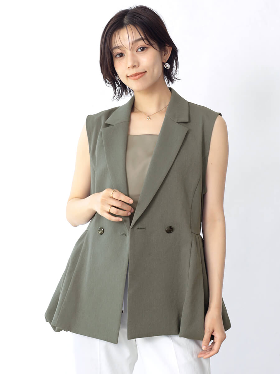 バルーンペプラムジレ