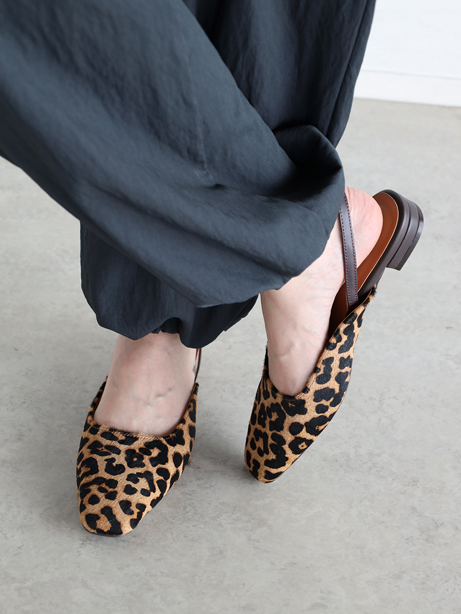 アニマル柄フラットミュール