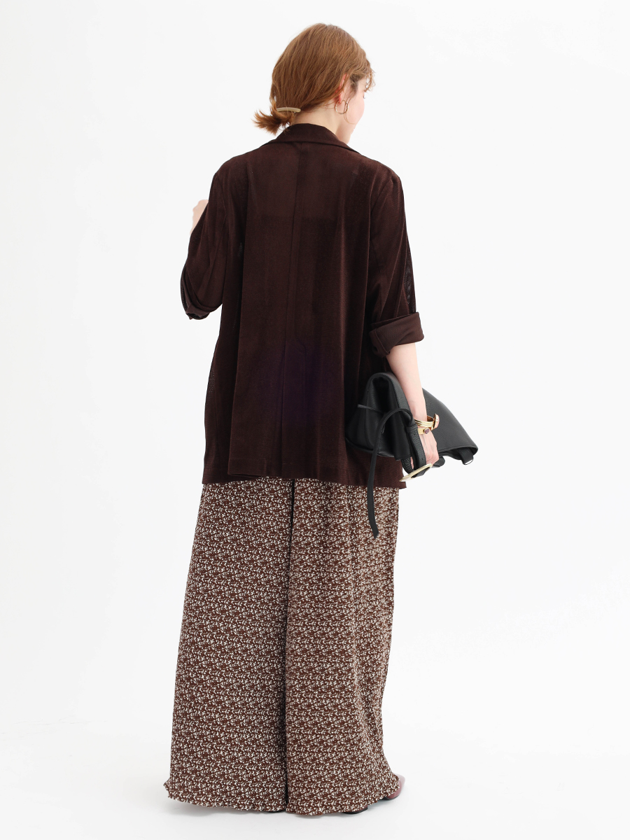 Mesh velour tailored jacket