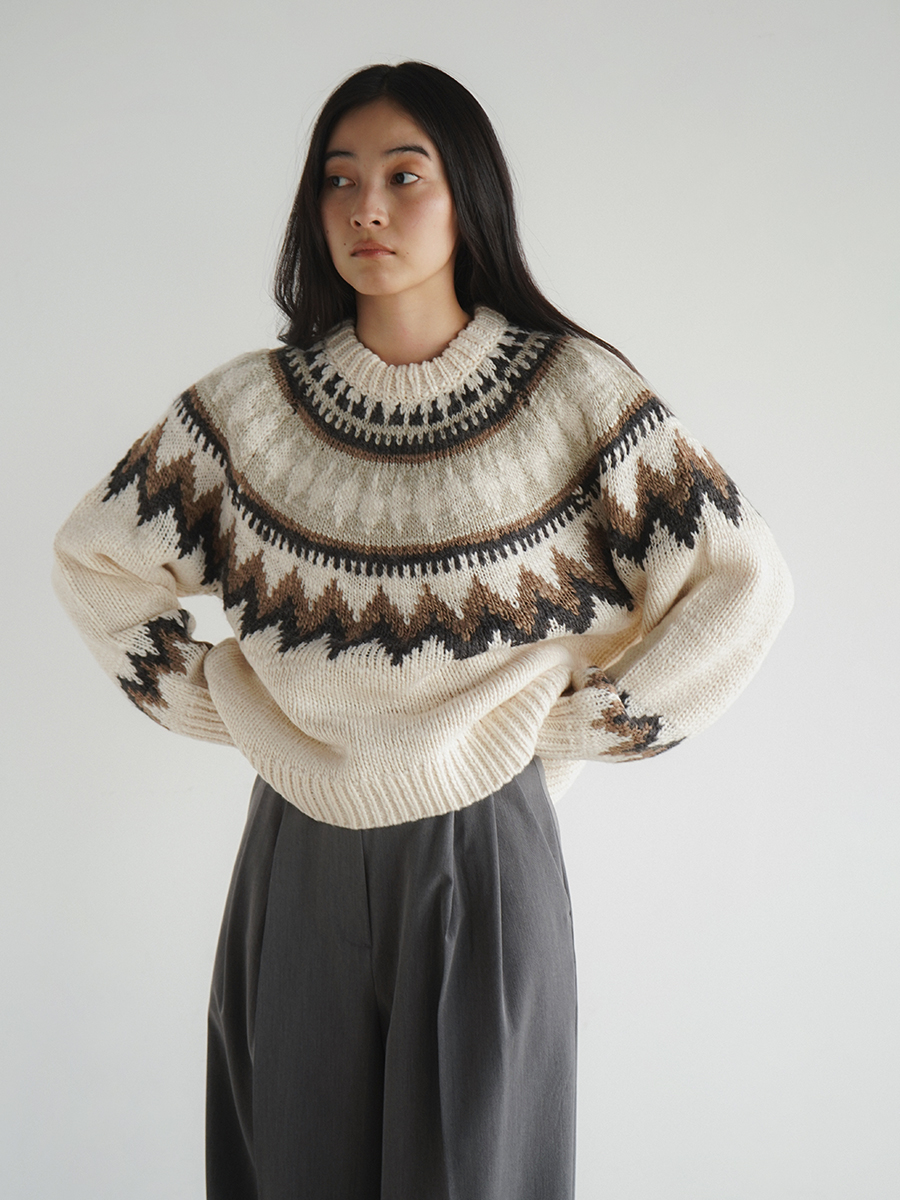 Nordic knit pullover