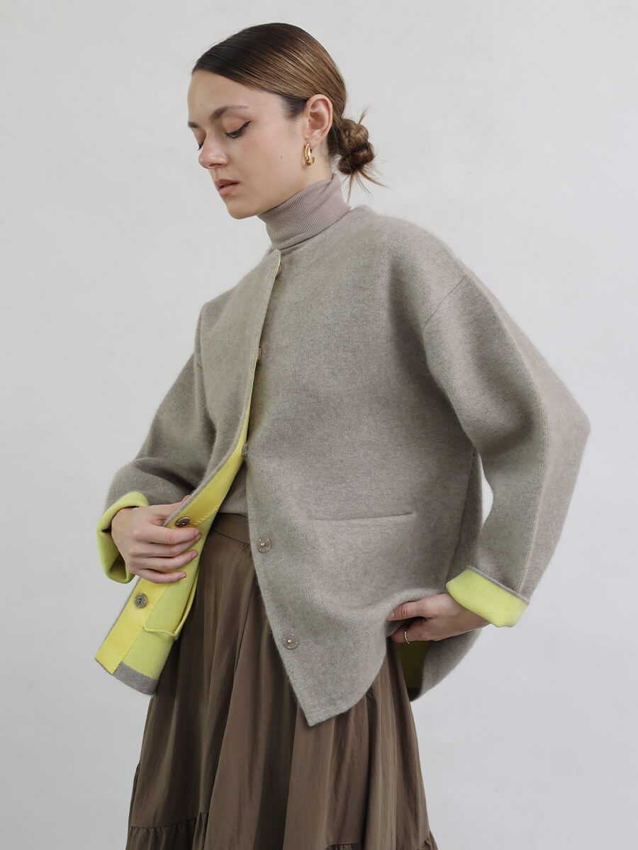 Aga ミドルゲージニット ニット カーディガン newarrival