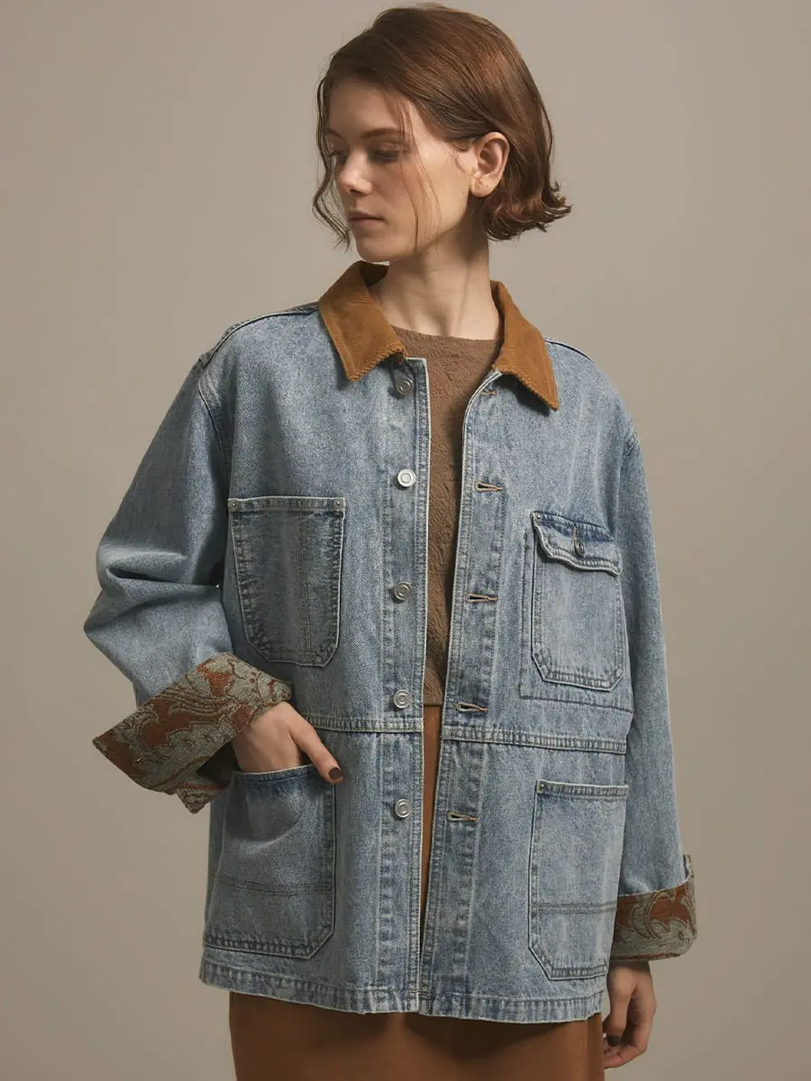 Vin(ヴァン)　ワークポケットデニムジャケット