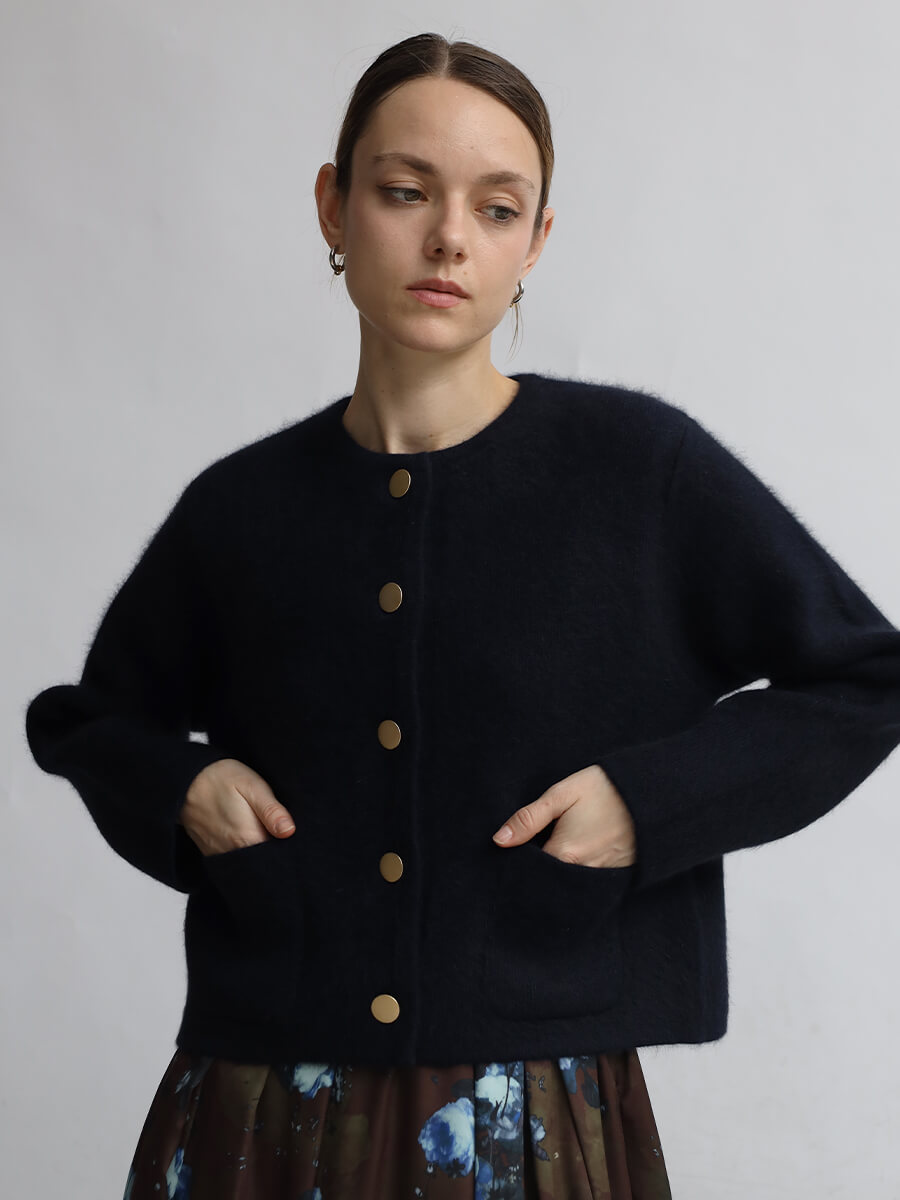 Aga ミドルゲージニット ニット カーディガン newarrival