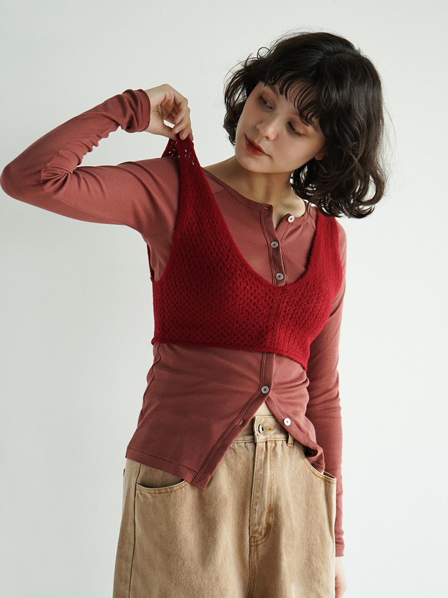 Nylon padded stand collar vest