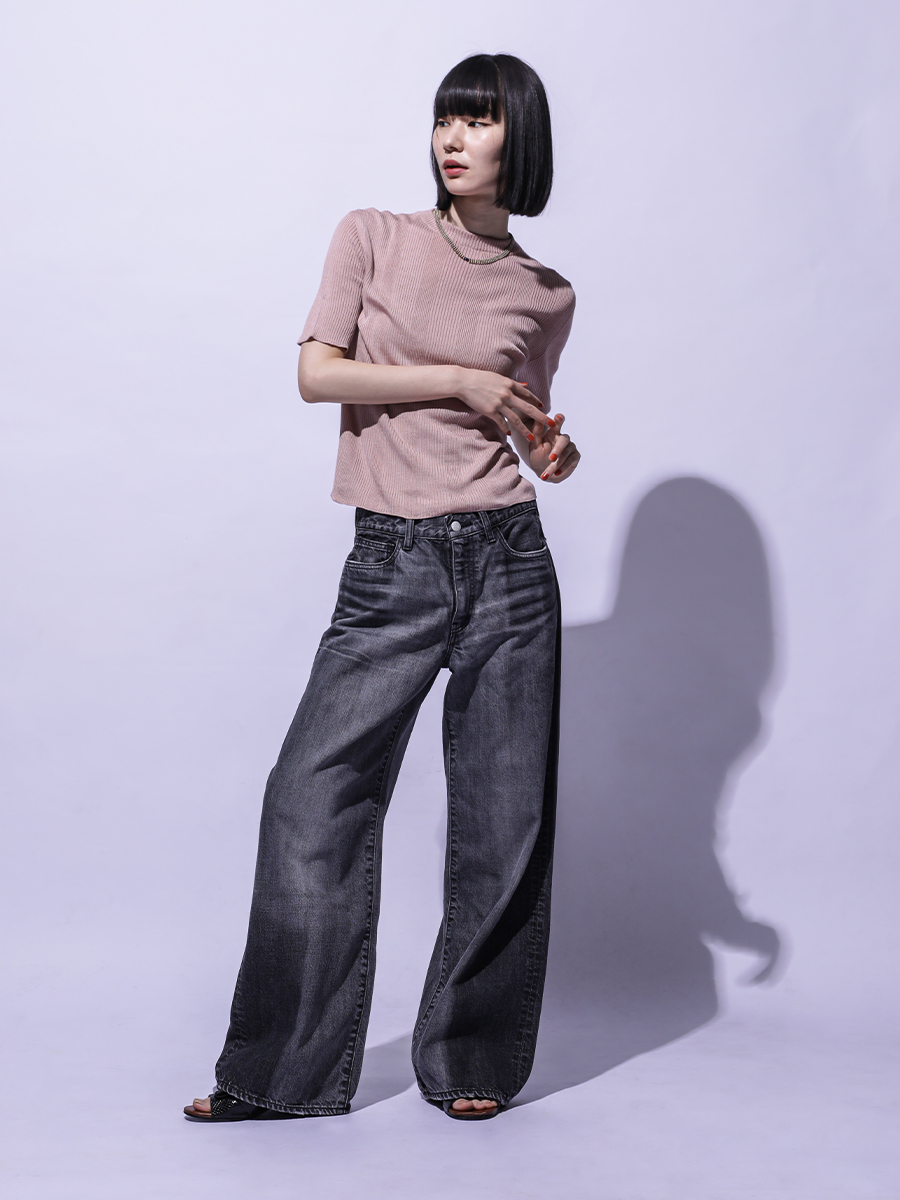 Laser Panel Denim Pants