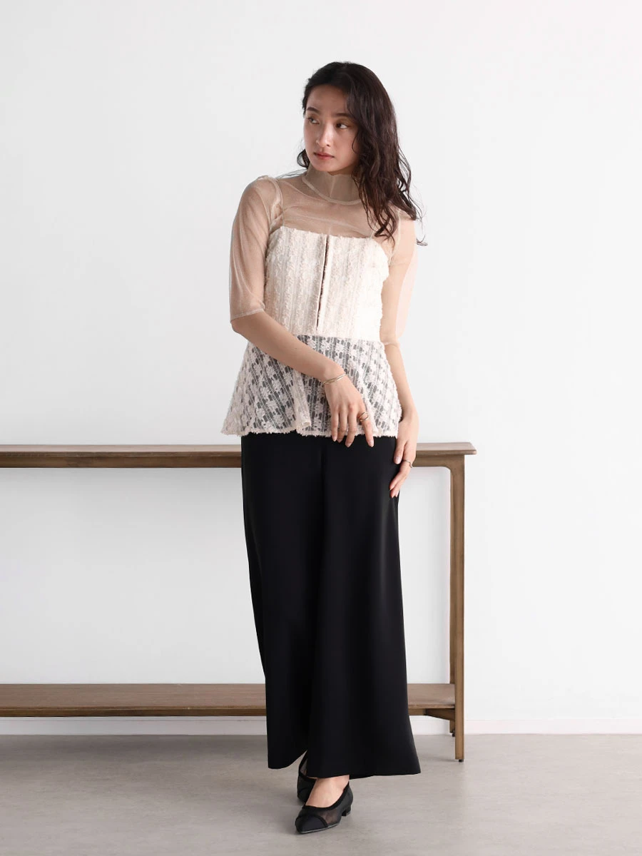 ヤマダヤ 新品 ワンピースパンツバッグセット◾︎結婚式 お呼ばれ パーティードレス パンツ_1.webp