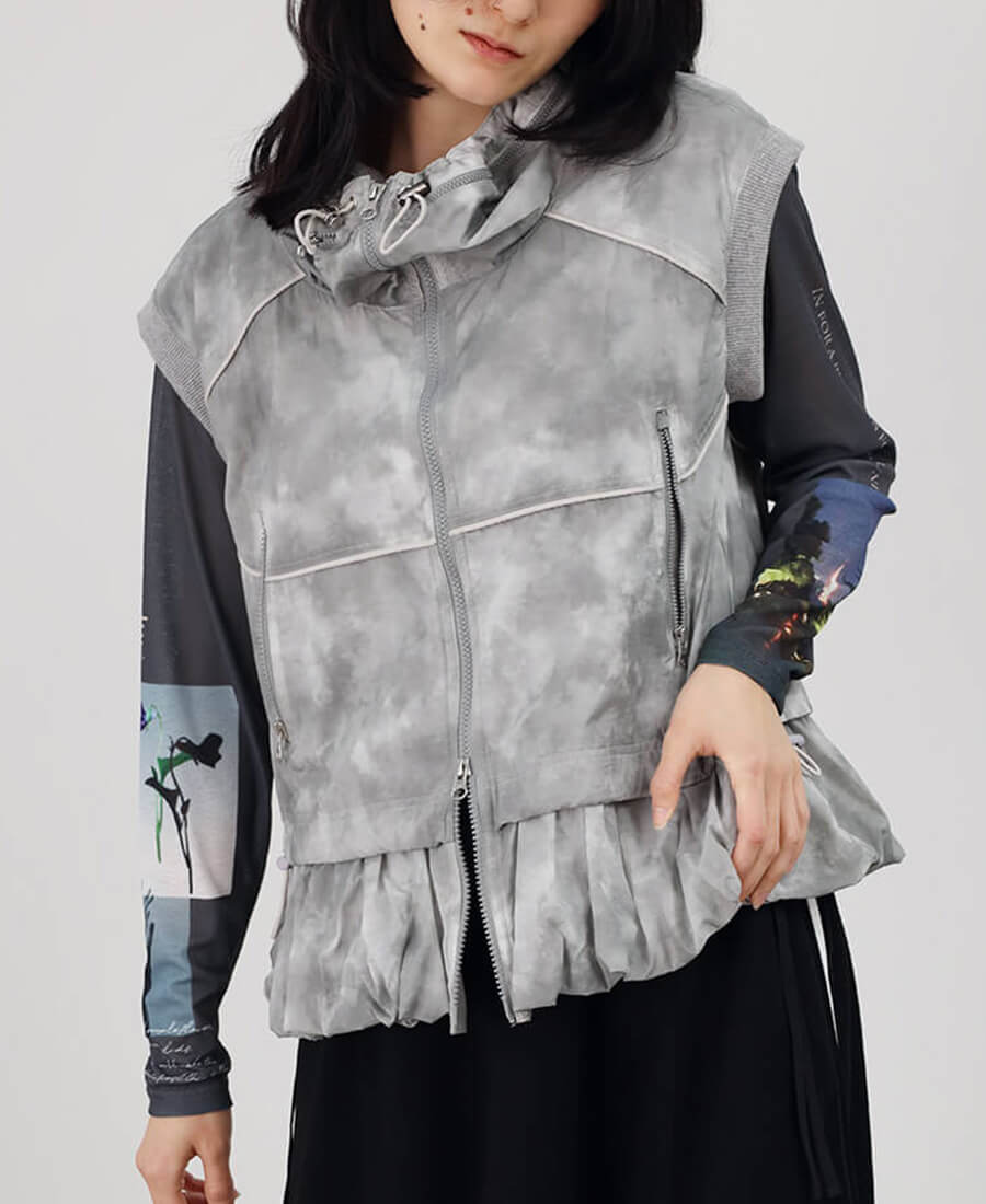 タイダイ柄 ライトグレー