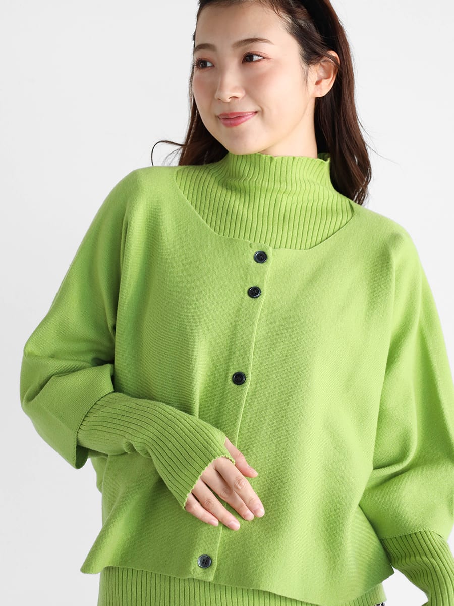 ケープハイネックニットアンサンブル