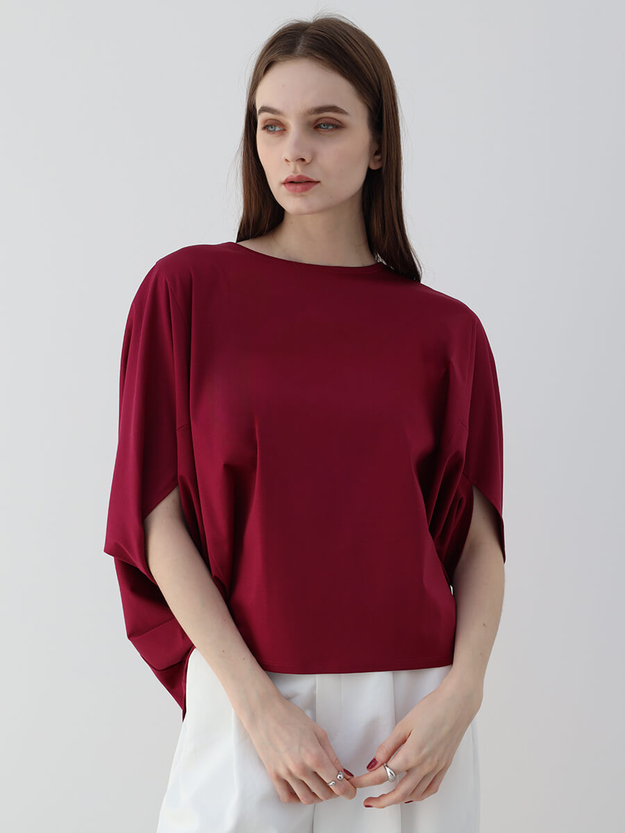 Aga×NORITAKE　コットンジャージーポンチョカットソー