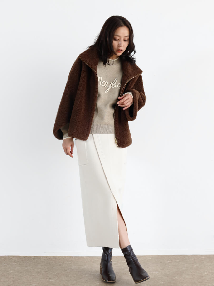 ブラウン 甘めスタイリング