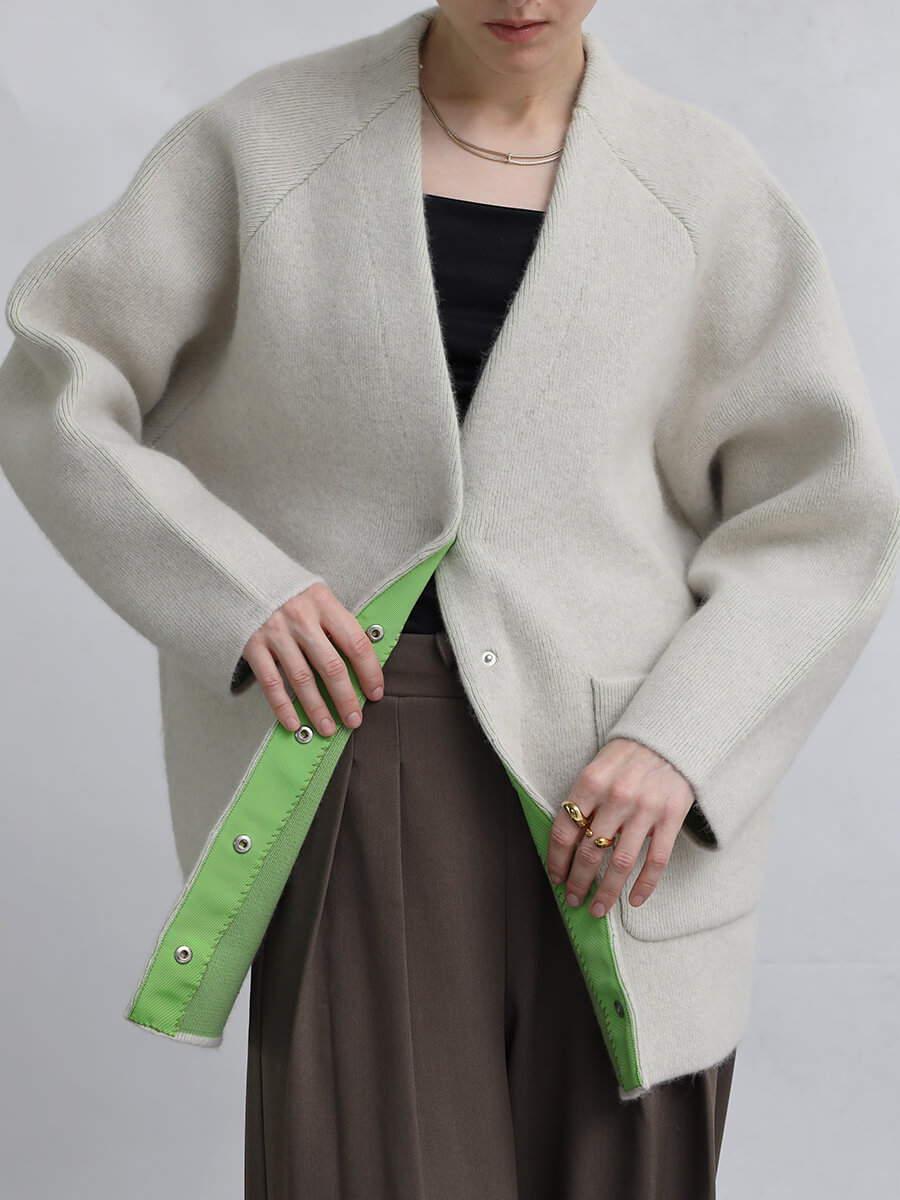 Aga ミドルゲージニット ニット カーディガン newarrival