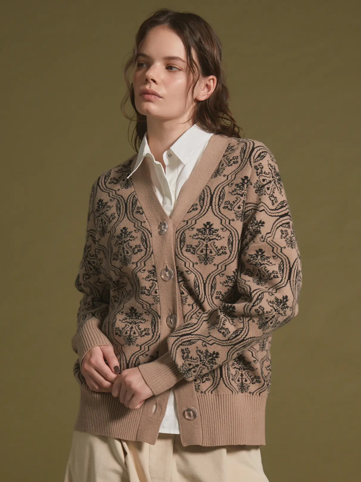 Vin(ヴァン)　レオパードプリントフレアスカート