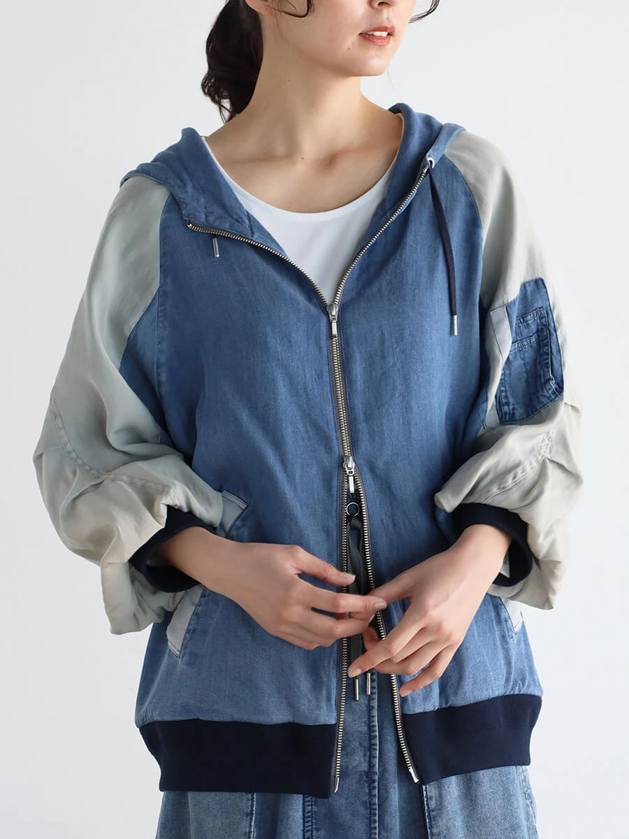 CLOVE ドッキングデザインテンセルデニムシャツ　ヤマダヤ CLOVE （クローブ） ドッキングデザインテンセルデニムシャツ デニム