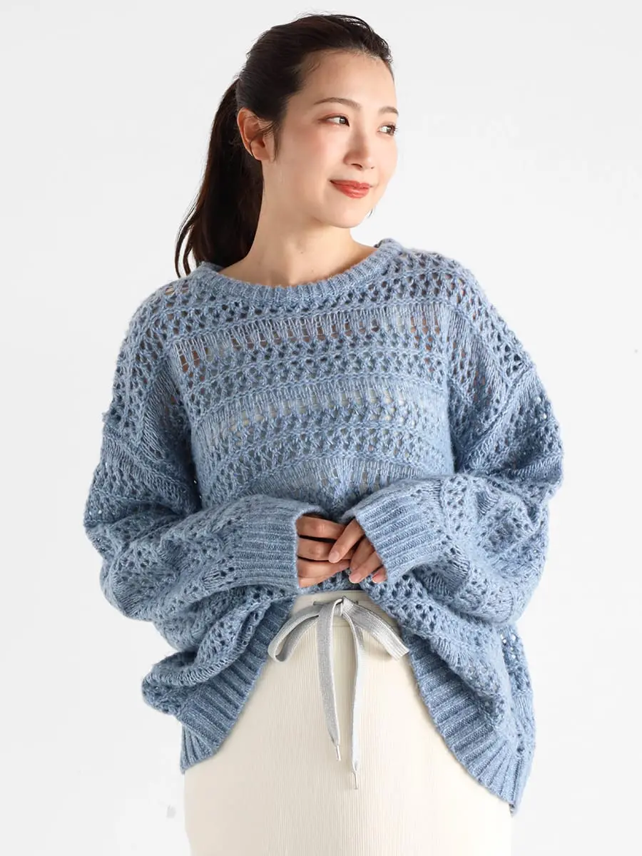 Vin(ヴァン)　ミックスカラーニット