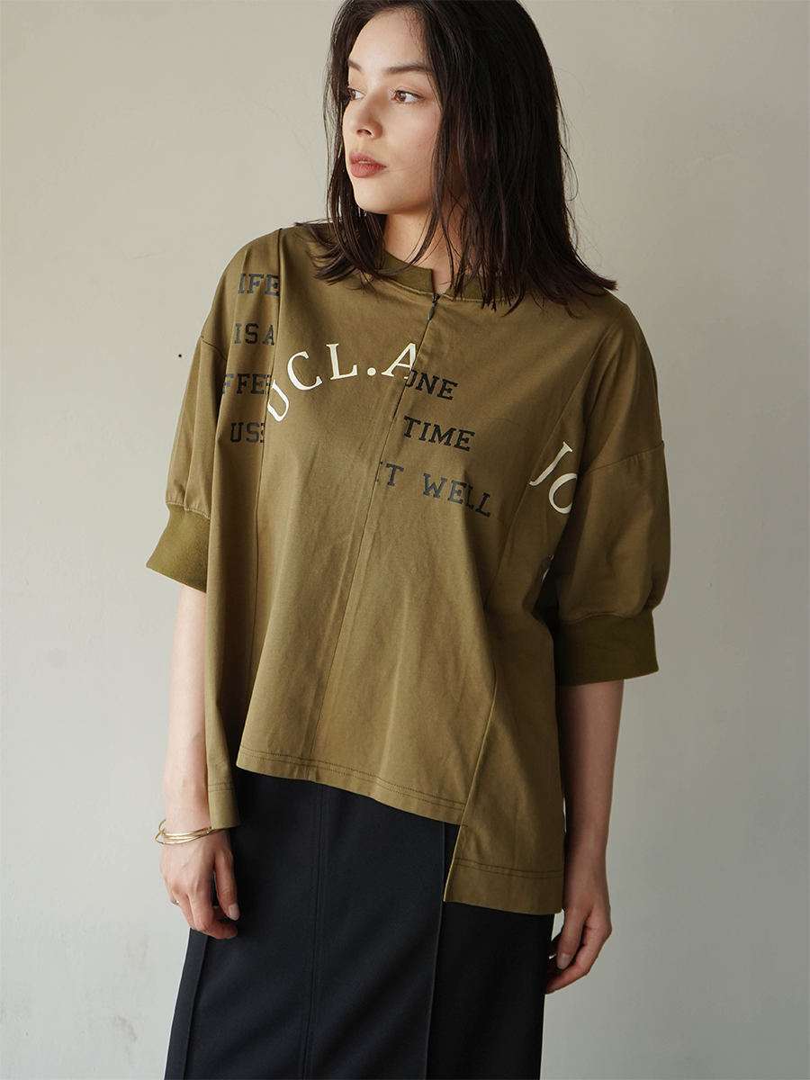 RADIATE(ラディエイト)　ドッキングロゴジップネックTシャツ