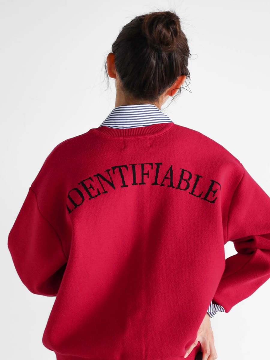 ロゴ刺繍カーディガン