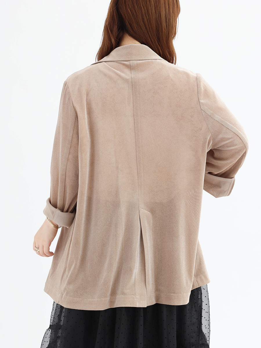 Mesh velour tailored jacket