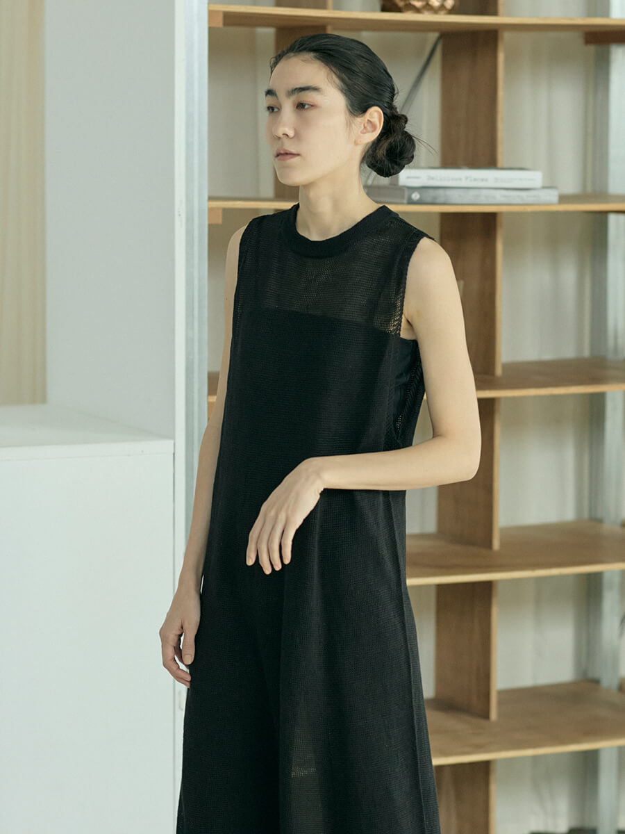 Linen knit one-piece